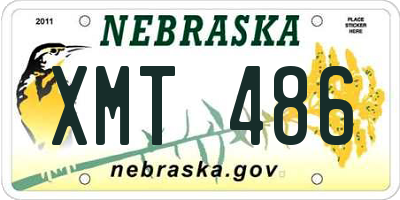 NE license plate XMT486