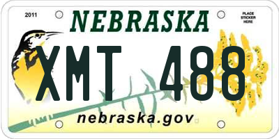 NE license plate XMT488