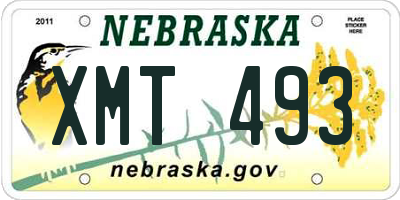 NE license plate XMT493