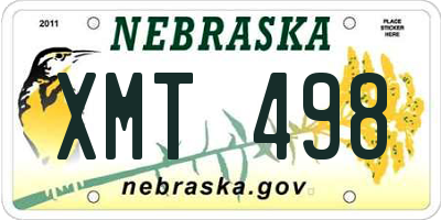 NE license plate XMT498