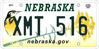 NE license plate XMT516