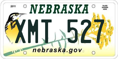 NE license plate XMT527