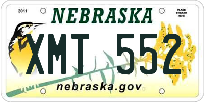NE license plate XMT552