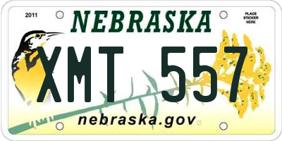 NE license plate XMT557