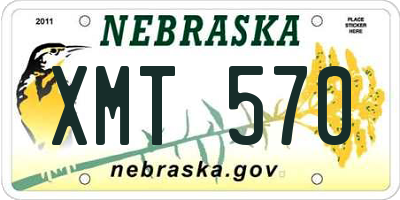 NE license plate XMT570
