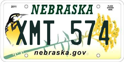 NE license plate XMT574
