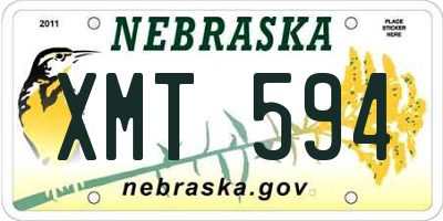 NE license plate XMT594
