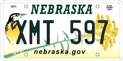 NE license plate XMT597