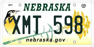 NE license plate XMT598