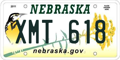 NE license plate XMT618