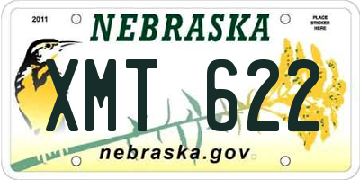NE license plate XMT622