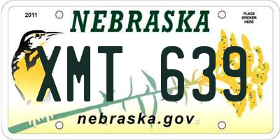 NE license plate XMT639