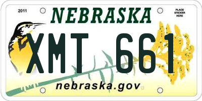NE license plate XMT661