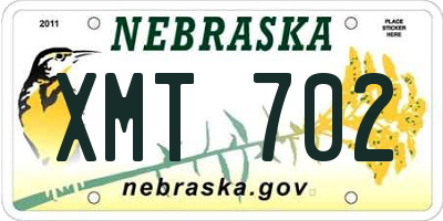 NE license plate XMT702