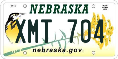 NE license plate XMT704