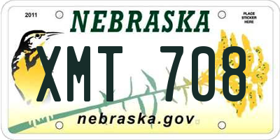 NE license plate XMT708