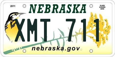 NE license plate XMT711