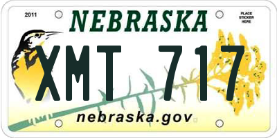 NE license plate XMT717