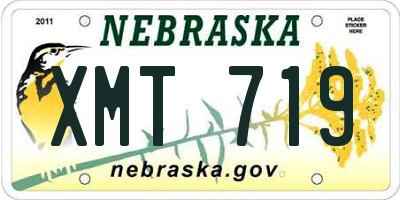 NE license plate XMT719