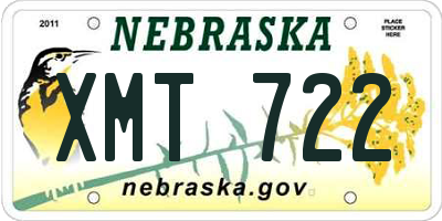 NE license plate XMT722