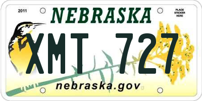 NE license plate XMT727