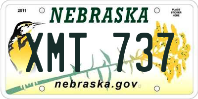 NE license plate XMT737