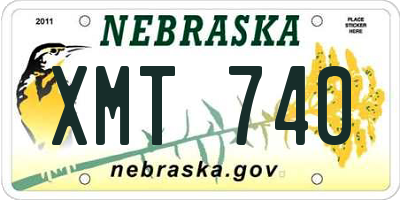 NE license plate XMT740