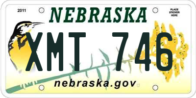 NE license plate XMT746