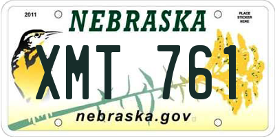 NE license plate XMT761