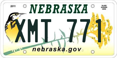 NE license plate XMT771