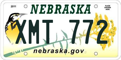 NE license plate XMT772