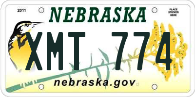 NE license plate XMT774