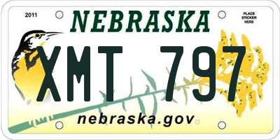 NE license plate XMT797