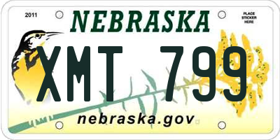 NE license plate XMT799