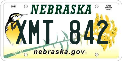 NE license plate XMT842
