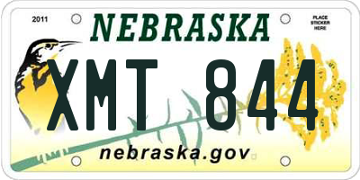 NE license plate XMT844