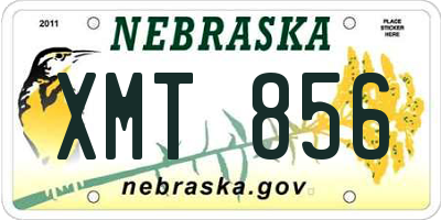 NE license plate XMT856
