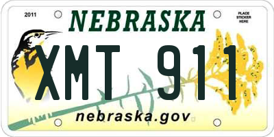 NE license plate XMT911