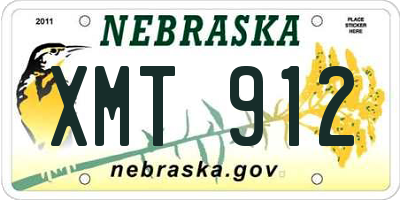 NE license plate XMT912