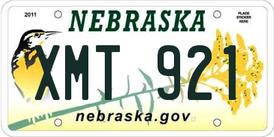 NE license plate XMT921