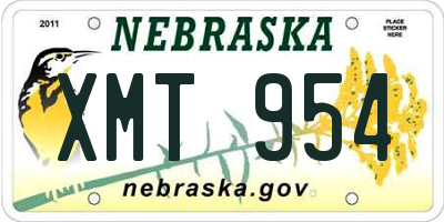 NE license plate XMT954