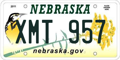 NE license plate XMT957
