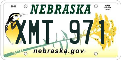 NE license plate XMT971