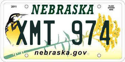 NE license plate XMT974