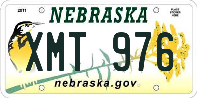 NE license plate XMT976