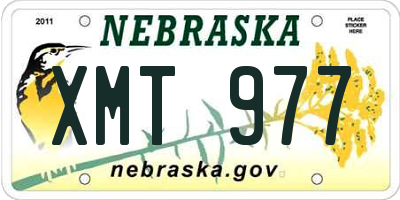 NE license plate XMT977