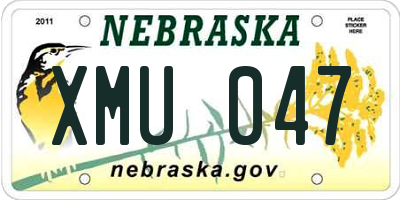 NE license plate XMU047