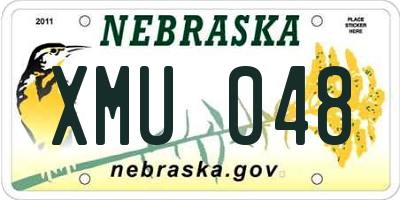 NE license plate XMU048