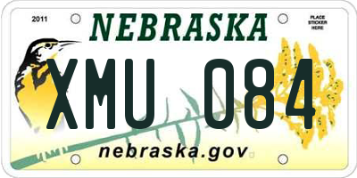 NE license plate XMU084