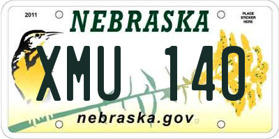NE license plate XMU140